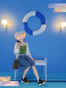 「SPINNS(スピンズ)のアイテム(ジャケット/アウター)」を使った、艾雪莉塵さん(レディース・153cm)の夏コーディネート