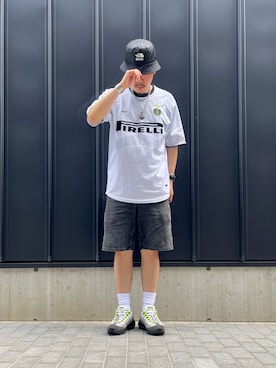 「NIKE(ナイキ)のアイテム(ジャージ)」を使った、eminemyさん(メンズ・177cm)の夏コーディネート