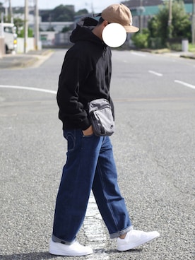 「NIKE(ナイキ)のアイテム(ショルダーバッグ)」を使った、しんごさん(メンズ・175cm)の秋コーディネート