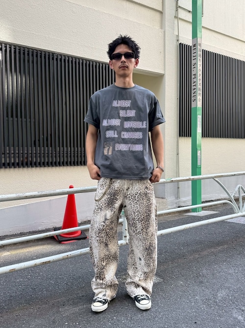 「CIAOPANIC(チャオパニック)のグラフィックフォトプリントTシャツ(Tシャツ/カットソー)」を使った、Shota Matsuokaさん(メンズ・180cm)の春コーディネート