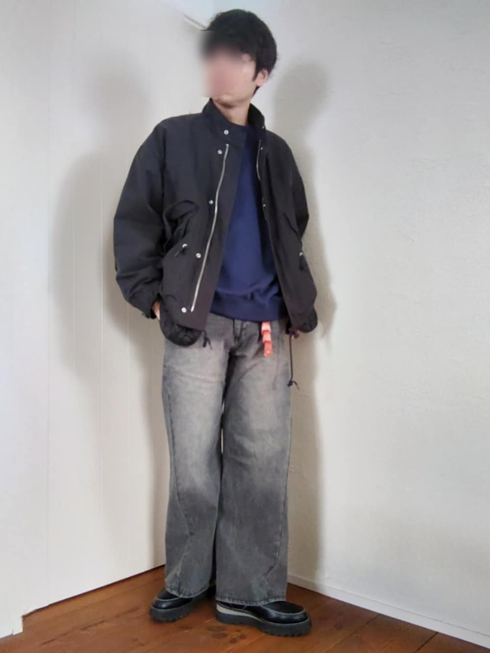 Siyouさんの「【WYM LIDNM】LAYERED 3WAY MILITARY BLOUSON(SHORT M-65)（WYM LIDNM）」を使ったコーディネートの1枚目の写真