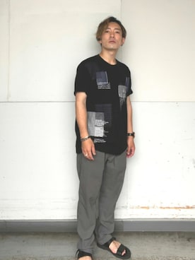 「STUDIOUS(ステュディオス)のアイテム(サンダル)」を使った、naturalmizukiさん(メンズ・160cm)の夏コーディネート