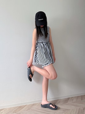 「OOFOS(ウーフォス)のアイテム」を使った、uranさん(キッズ・150cm)の春コーディネート