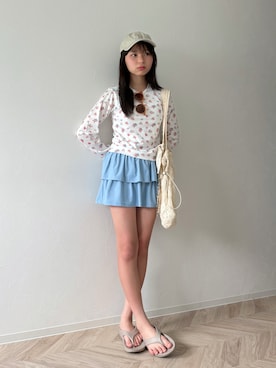 「OOFOS(ウーフォス)のアイテム」を使った、uranさん(キッズ・150cm)の春コーディネート