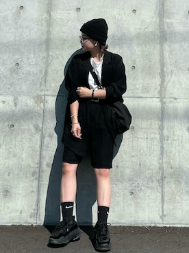 「NIKE(ナイキ)のアイテム(ソックス/靴下)」を使った、miyuさん(レディース・150cm)の夏コーディネート