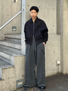 「STUDIOUS(ステュディオス)のアイテム」を使った、ひびさん(メンズ・168cm)の冬コーディネート