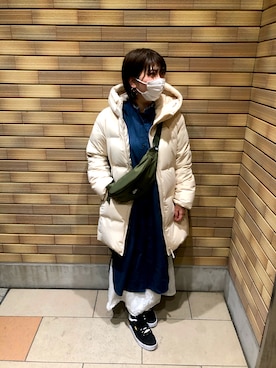 「NIKE(ナイキ)のアイテム(バッグ)」を使った、ゆこさん(レディース・150cm)の冬コーディネート