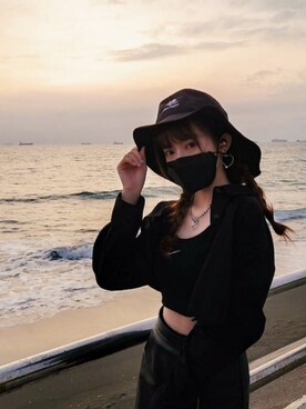 「NIKE(ナイキ)のアイテム(タンクトップ)」を使った、Eileen / アイリーンさん(レディース・158cm)の秋コーディネート