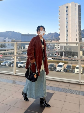 「mici(ミチ)のアイテム」を使った、maccoさん(レディース・162cm)の冬コーディネート