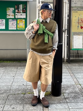 「VANS(バンズ)のアイテム(スニーカー)」を使った、reijiro さん(メンズ・165cm)の春コーディネート