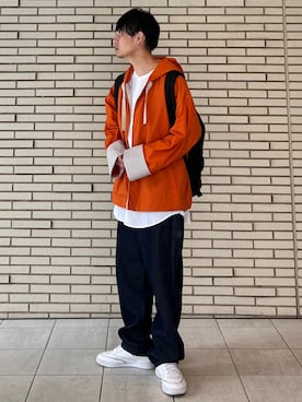 「SPINNS(スピンズ)のアイテム(シャツ/ブラウス)」を使った、 松波 侑亮さん(メンズ・164cm)の秋コーディネート