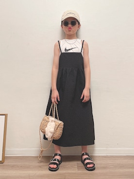 「NIKE(ナイキ)のアイテム(タンクトップ)」を使った、RIOさん(キッズ・120cm)の秋コーディネート