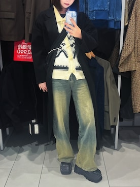 「SPINNS(スピンズ)のアイテム(ショルダーバッグ)」を使った、manamistさん(レディース・164cm)の冬コーディネート