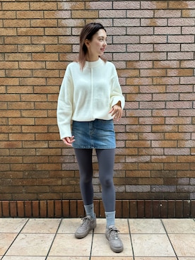 「NIKE(ナイキ)のアイテム(ニット/セーター)」を使った、Nike Yokohama Vivreさん(レディース・164cm)の冬コーディネート