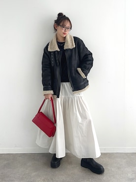 UMIさんの「トラックソールサイドゴアブーツ（AZUL by moussy | アズールバイマウジー）」を使ったコーディネート