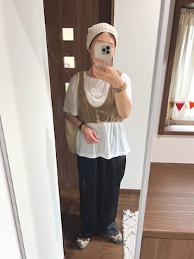 「SPINNS(スピンズ)のアイテム」を使った、nanさん(レディース・155cm)の夏コーディネート