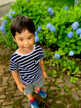 「NIKE(ナイキ)のアイテム(その他小物)」を使った、toumaさん(キッズ・100cm)の夏コーディネート