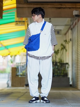 「NIKE(ナイキ)のアイテム(サンダル)」を使った、ヒデさん(メンズ・165cm)の春コーディネート