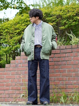 「SPINNS(スピンズ)のアイテム(シャツ/ブラウス)」を使った、ヒデさん(メンズ・165cm)の秋コーディネート