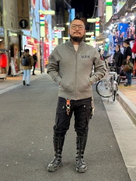 ᛚᛁᛚᛚᛖ ᛒᛖᚱᛋᛖᚱᚴᚱさんの（AVIREX | アヴィレックス）を使ったコーディネート