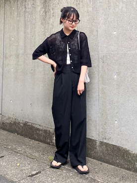 「OOFOS(ウーフォス)のアイテム」を使った、pearn0さん(レディース・160cm)の夏コーディネート