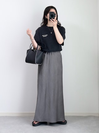 「6(ロク)の【別注】<WHOLE EARTH CATALOG ×6>Tシャツ(Tシャツ/カットソー)」を使った、ゆ ず も も .さん(レディース・160cm)の春コーディネート