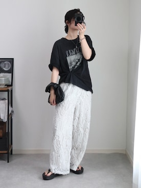 「OOFOS(ウーフォス)のアイテム」を使った、ゆ ず も も .さん(レディース・160cm)の夏コーディネート