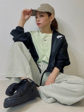 「NIKE(ナイキ)のアイテム(Tシャツ/カットソー)」を使った、RINA.さん(レディース・150cm)の春コーディネート