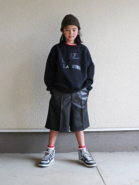 「NIKE(ナイキ)のアイテム(スウェット)」を使った、eeさん(キッズ・145cm)の冬コーディネート