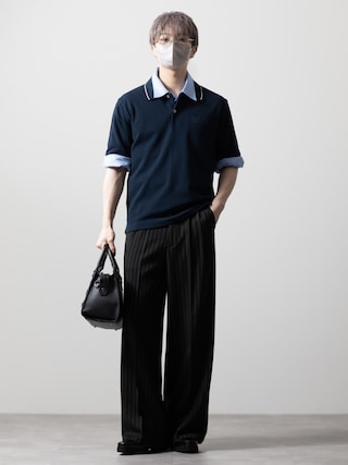 「CLEL(クレイル)の【CLEL】Giza Cotton Kanoko Polo Shirt / ギザコットン 鹿子ポロシャツ(ポロシャツ)」を使った、MASAKIさん(メンズ・168cm)の春コーディネート