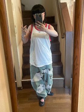 「NIKE(ナイキ)のアイテム(タンクトップ)」を使った、nekonekomaiさん(レディース・156cm)の夏コーディネート