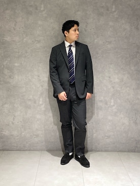 「URBAN RESEARCH DOORS(アーバンリサーチドアーズ)のアイテム(スーツパンツ)」を使った、たいようさん(メンズ・170cm)の冬コーディネート