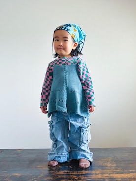 KOOOさんの「babyGap プルオン カーゴ バギーデニム（GAP | ギャップ）」を使ったコーディネート