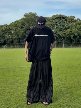 「OOFOS(ウーフォス)のアイテム」を使った、ハルさん(メンズ・179cm)の夏コーディネート