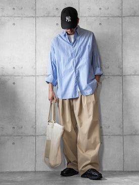 「hobo(ホーボー)のアイテム」を使った、しゅんたろーさん(メンズ・177cm)の春コーディネート