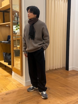 「URBAN RESEARCH DOORS(アーバンリサーチドアーズ)のアイテム(マフラー)」を使った、katsukiさん(メンズ・168cm)の冬コーディネート