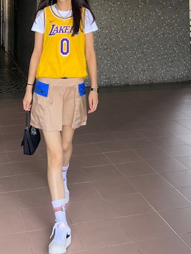 「NIKE(ナイキ)のアイテム(ベスト)」を使った、CLokさん(レディース・171cm)の夏コーディネート