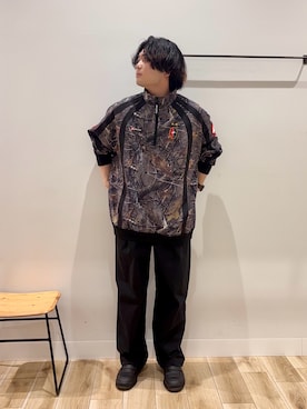 「URBAN RESEARCH(アーバンリサーチ)のLOTTO STRETCH HALF ZIP BLOUSON(ブルゾン、その他)」を使った、4yato Komatsubaraさん(メンズ・172cm)の春コーディネート