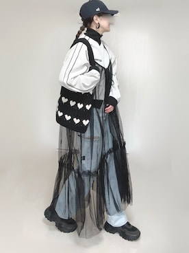 「SPINNS(スピンズ)のアイテム(ジャージ)」を使った、Ⓜ︎さん(レディース・152cm)の春コーディネート