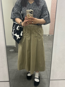 ハルカさんの「・marimekko / マリメッコ  Pieni Unikko ファブリック トートバッグ（marimekko | マリメッコ）」を使ったコーディネート