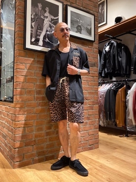 「schott(ショット)のアイテム(ネックレス)」を使った、総料理長(schottのイケオジ)さん(メンズ・170cm)の春コーディネート