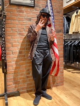 「schott(ショット)のアイテム(ネックレス)」を使った、総料理長(schottのイケオジ)さん(メンズ・170cm)の夏コーディネート