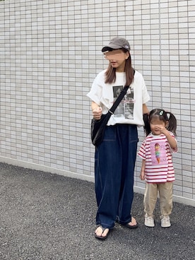 「OOFOS(ウーフォス)のアイテム」を使った、あおちゃそさん(レディース・151cm)の春コーディネート