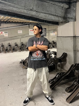 「VANS(バンズ)のアイテム(スニーカー)」を使った、sgrさん(メンズ・165cm)の夏コーディネート