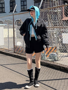 「NIKE(ナイキ)のアイテム(ブルゾン)」を使った、manaさん(レディース・166cm)の春コーディネート