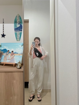 「NIKE(ナイキ)のアイテム(ボディバッグ/ウエストポーチ)」を使った、Aika さん(レディース・164cm・30代)の夏コーディネート