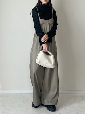 haru さんの「華奢見えが叶う 女性の味方。 キャンディー スリーブ プリーツ メロー トップス（classicalelf | クラシカルエルフ）」を使ったコーディネート
