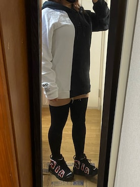 「NIKE(ナイキ)のアイテム(パーカー)」を使った、Wankoさん(レディース・147cm)の冬コーディネート