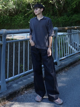「OOFOS(ウーフォス)のアイテム」を使った、Ryoさん(メンズ・172cm)の秋コーディネート
