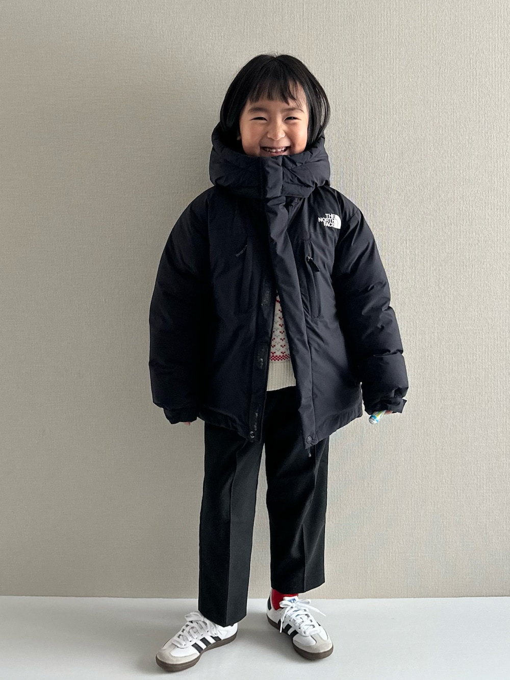 y___aさんの「THE NORTH FACE/ザ・ノース・フェイス キッズ ジャケット バルトロライトジャケット NDJ92433（THE NORTH FACE）」を使ったコーディネートの1枚目の写真